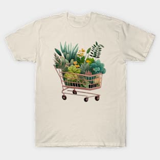 Plants In a Shopping Cart | Plants Lover T-Shirt